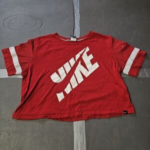 Red Nike Crop Top
